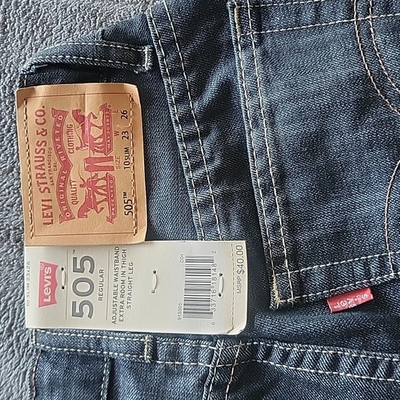 Boys Levi's 505 Slim Jeans Size 10 23 x 26 - Picture 5 of 6